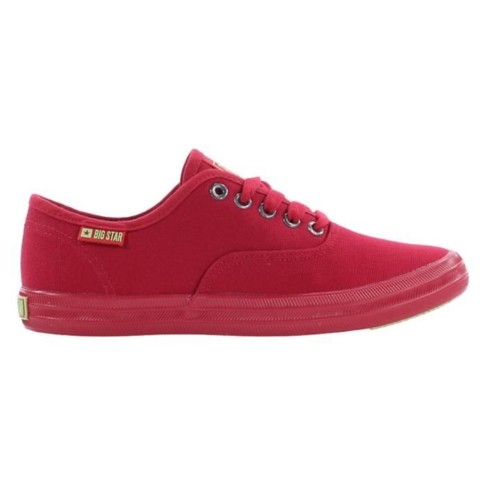 BIG STAR Chaussures Femme BIG STAR JJ274263 Rouge - Adulte - Lacets - Synthétique