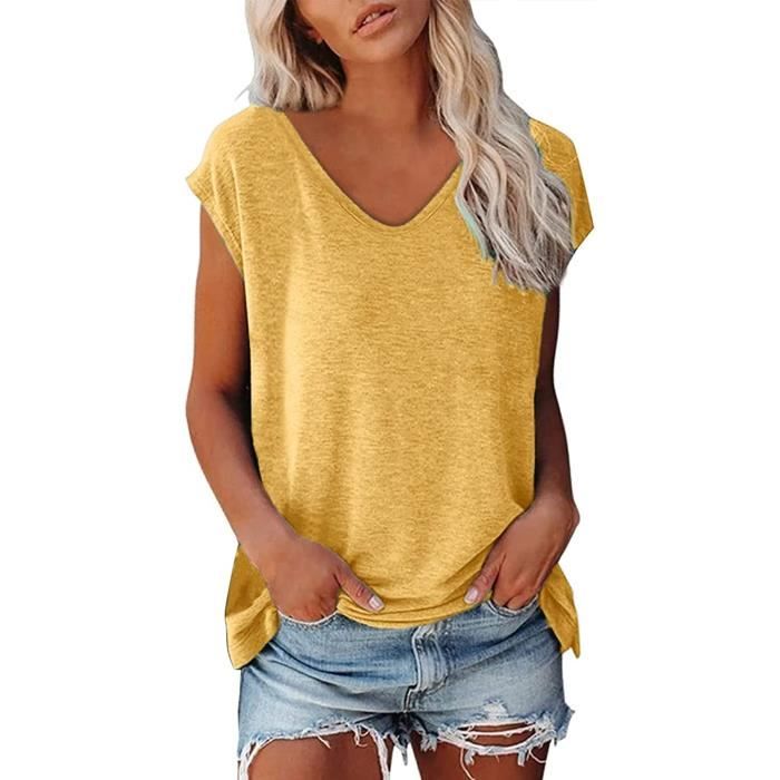 Tee Shirt Haut Ample Femme Grande Taille T-Shirt Femme Grande