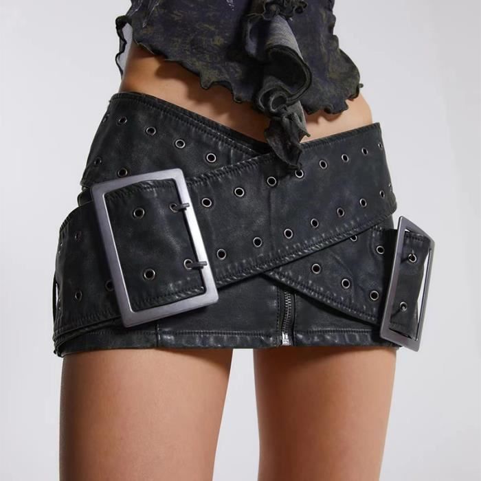 Jupe Noire à Fourrure Pour Fête - Style Mini Jupe Emo / Festival - Taille Unique - Neuf Avec étiquettes