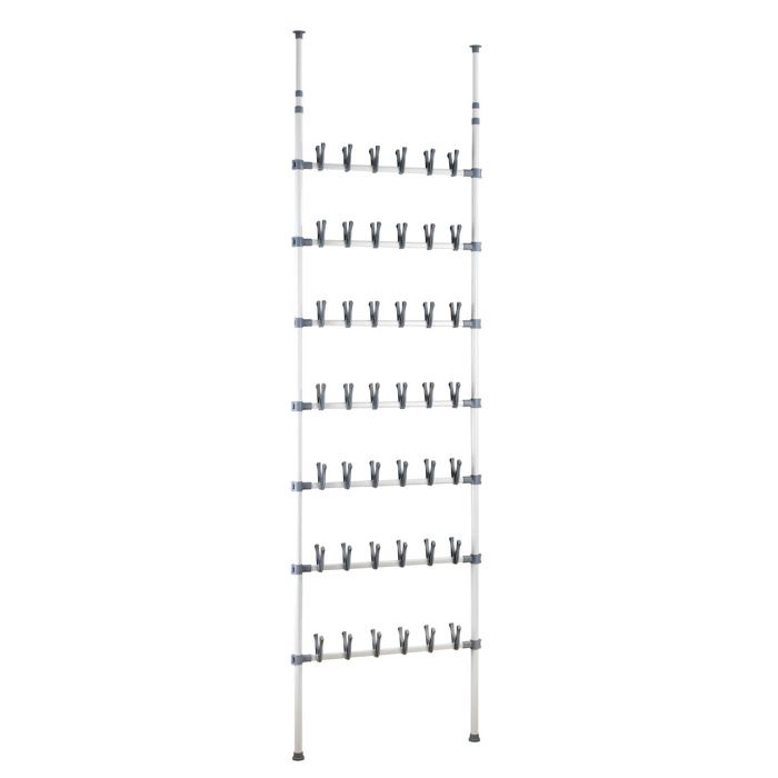 Awliye Étagère à Chaussures 12 Niveaux Suspendue Porte/Mur - Métal Robuste 190x52x20 Cm - Organiseur 36 Paires Gain De Place