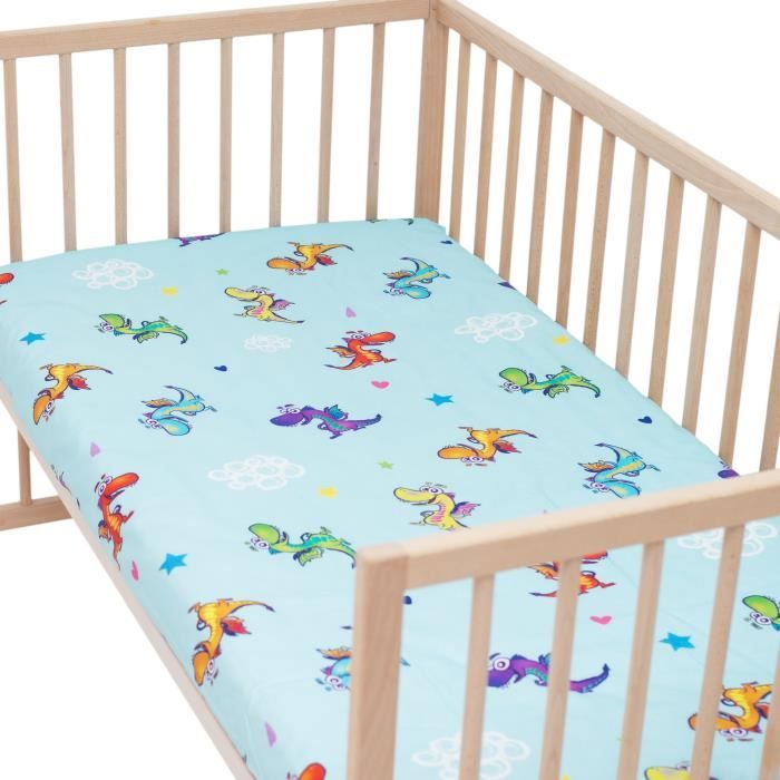 Dragons Drap housse 50x83 cm Pati'Chou 100% Coton motif animaux pour  berceau bébé - Cdiscount Puériculture & Eveil bébé