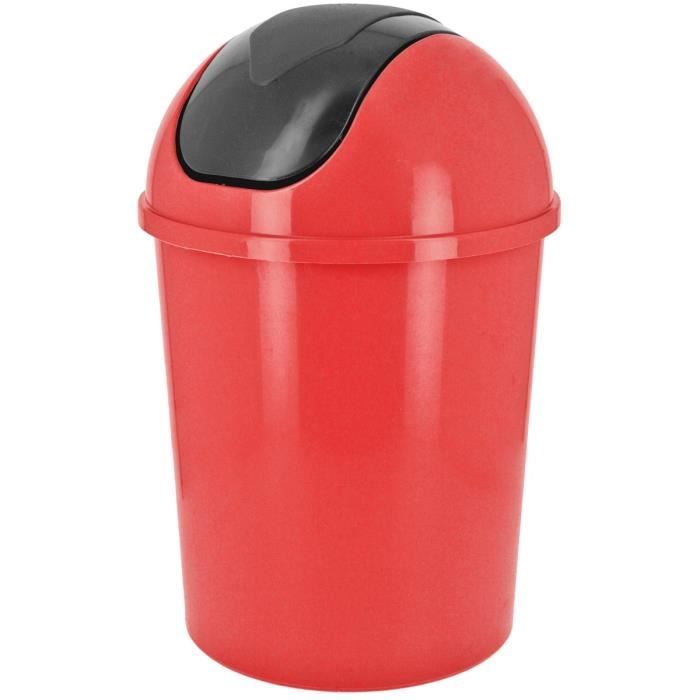 Promobo Poubelle De Salle De Bain Design City Contenance 5L Noir