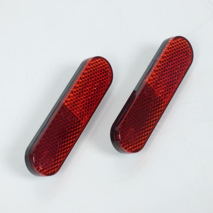 Catadioptre réflecteur homologué RMS à visser rouge 95x25mm pour moto