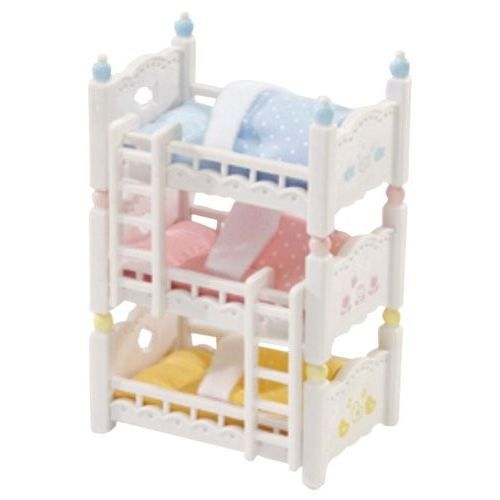 Sylvanian Families – Les Lits Superposés 5741, Mobilier Pour Mini-poupées Avec 3 Lits, Oreillers, Couettes, Toboggan Et échelles – Dès 3 Ans