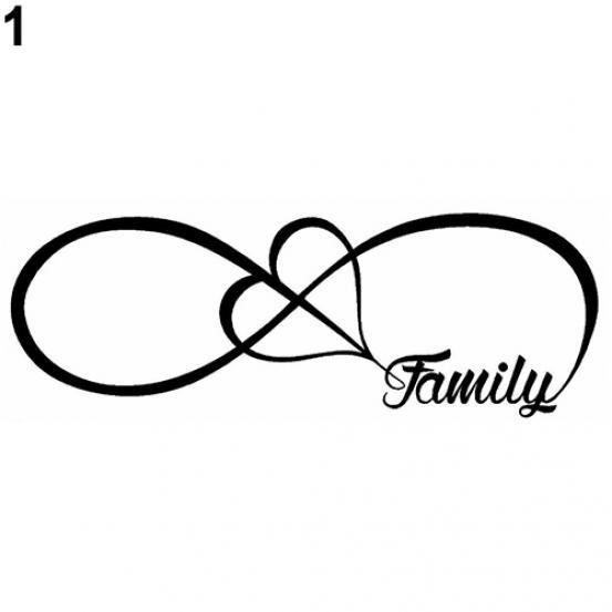 Famille Creative Amour Coeur Infini Pour Toujours Bole Fenetre De Voiture De Decalque Autocollant De Voiture Noir 5 1cm 15 3cm Cdiscount Maison