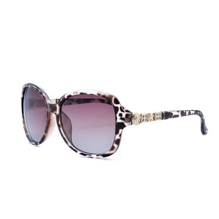 SHARPHY Lunettes de soleil femme leopard 2021 l ete retro grosse boite lassique mode diamant elegant violet Achat Vente lunettes de soleil Femme Adulte Cdiscount