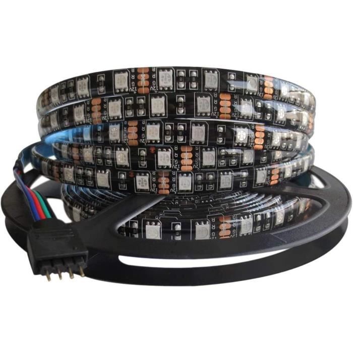 Bande LED RGB 5m 12V Sécable Toutes Les 3 LED - Ruban Lumineux Multicolore Pour Décoration