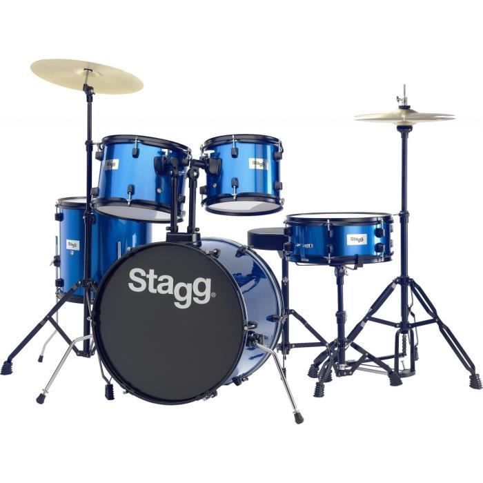 STAGG TIM120B BL Batterie Acoustique 20 - 5 Pièces - Bleu - Cdiscount  Instruments de musique