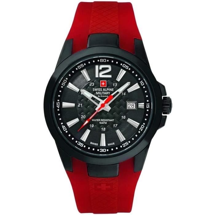 Montre Swiss Alpine Military Homme - Réf. SAM7052.1115 - Cadran Bleu, Boîtier Or Acier 43mm
