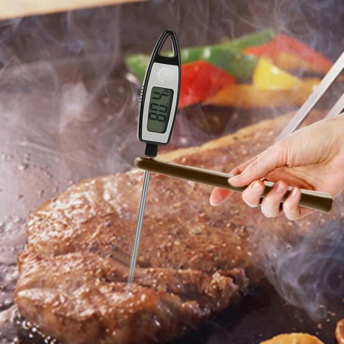 Jeffergarden Jauge de température pour barbecue, 50 ~ 426,7 °C en acier inoxydable pour barbecue, cuisine, bœuf, porc, agneau