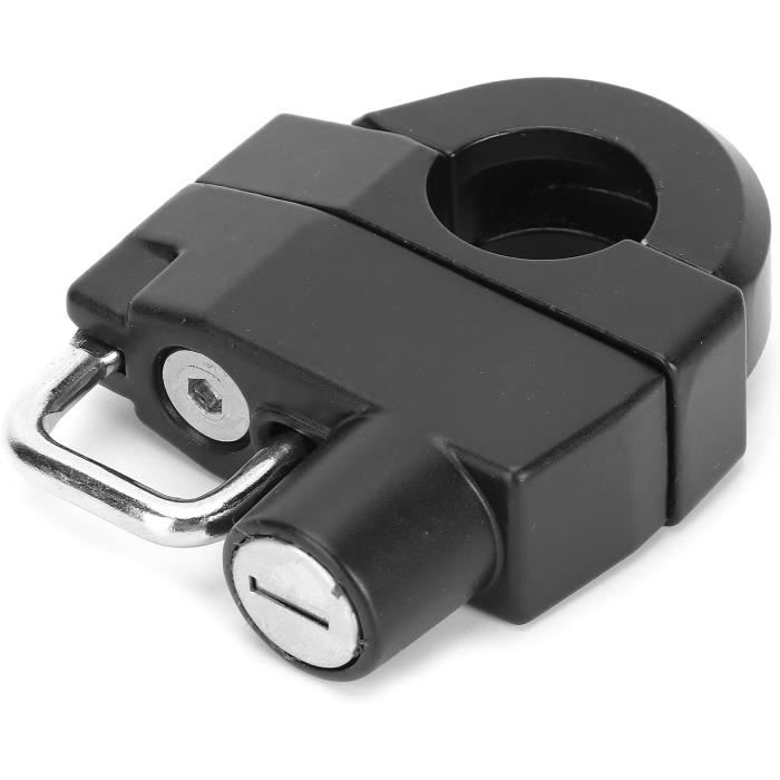Antivol Casque Moto Noir Serrure De Casque Antivol Pour Moto électrique,support De Guidon,sécurité Universelle,serrure En Guidon Moto 22mm