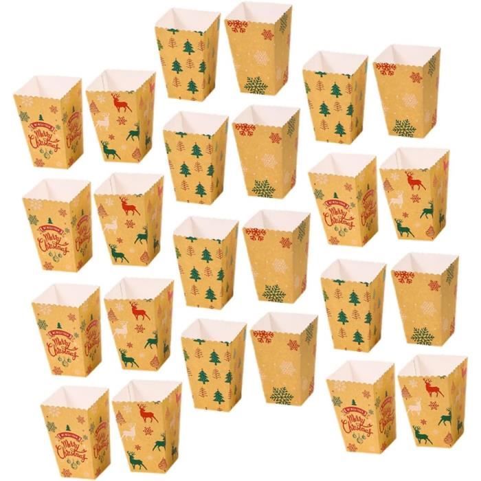 Bieiyhe 30 Boîtes Pop Corn Rayées Rouges Et Blanches - Parfait Pour Fêtes Et Cinéma