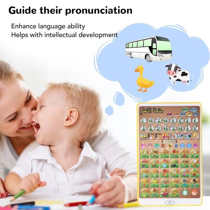 Tablette éducative LCD pour enfants, machine d'apprentissage bilingue