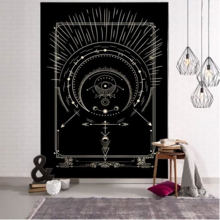 Déco Murale Chat Et Lune En Métal - 30x30 Cm - Style Bohème Pour Intérieur/Extérieur