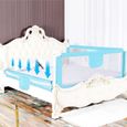 ERROLVES® Barrière de lit pour Sécurité de bébé, Bleu - 150 cm, Protection enfant contre chutes, hauteur réglable 70-105cm-1
