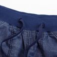 Pantacourt Femme Jeans Taille Haute Pantalon Taille Élastiquée Femme Ete - Bleu-1