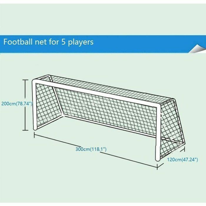 Filet De Football 5 M X 2 M Pour But à 7 – Câble 4 Mm, Renforcé, Rouge Ou Bleu, Livraison Rapide Netsportique