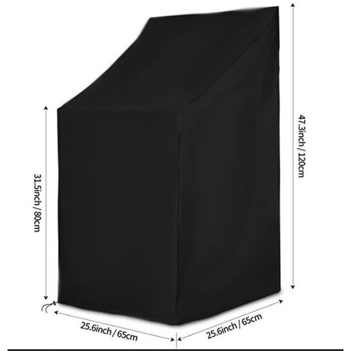 Housse De Jardin Imperméable En Tissu Oxford 210D, Housse De Coffre De Rangement Exterieur Avec Fermeture Eclair Noir Taille 158 76 71cm 97441970