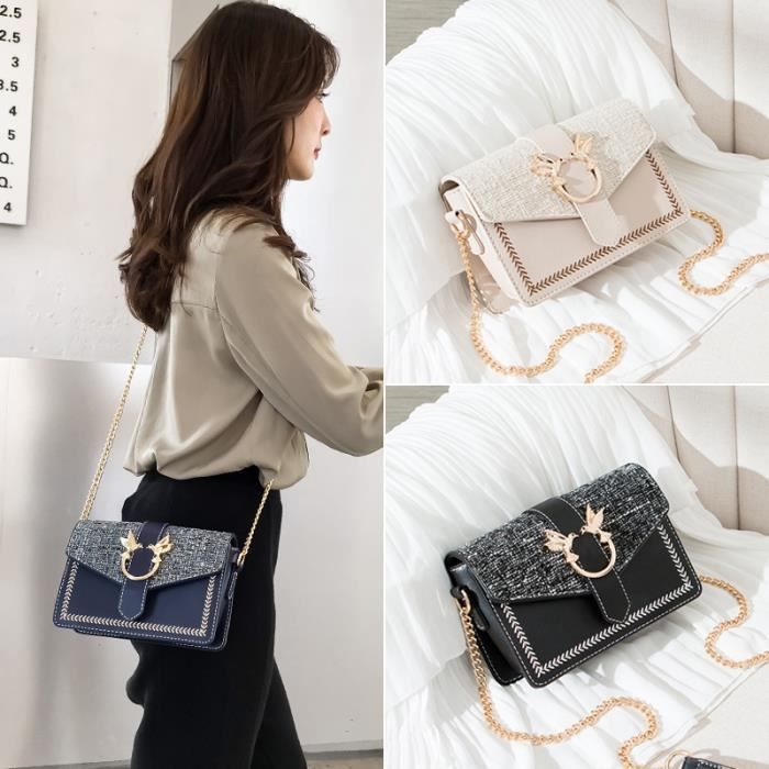 20 cm x 14 5 cm x 8 cm Noir Mini Sacs A Bandouliere Vintage Nouveaux Sacs De Luxe A Chaine Sacs A Main Cdiscount Bagagerie Maroquinerie