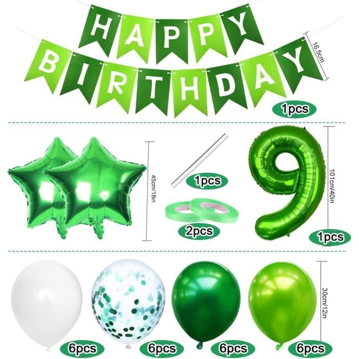 Ballon géant anniversaire or chiffre 9 (x1) REF/BA3012 - Cdiscount Maison