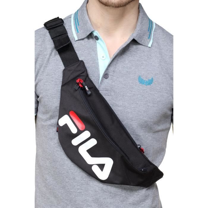 Banane Fila 685003 Waist Bag Slim 002 Black Cdiscount Bagagerie Maroquinerie