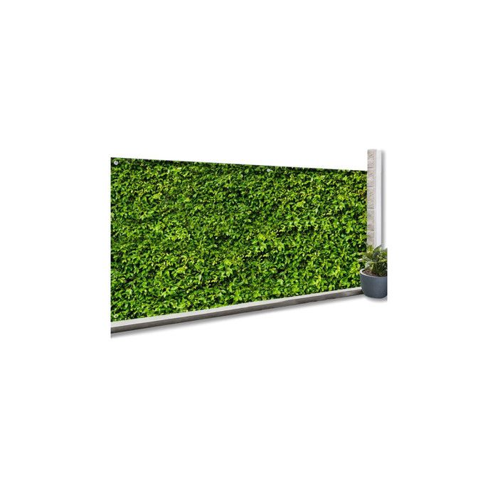 IDMARKET Brise vue occultant 1 x 10 M imprimé feuillage 160 gr/m²