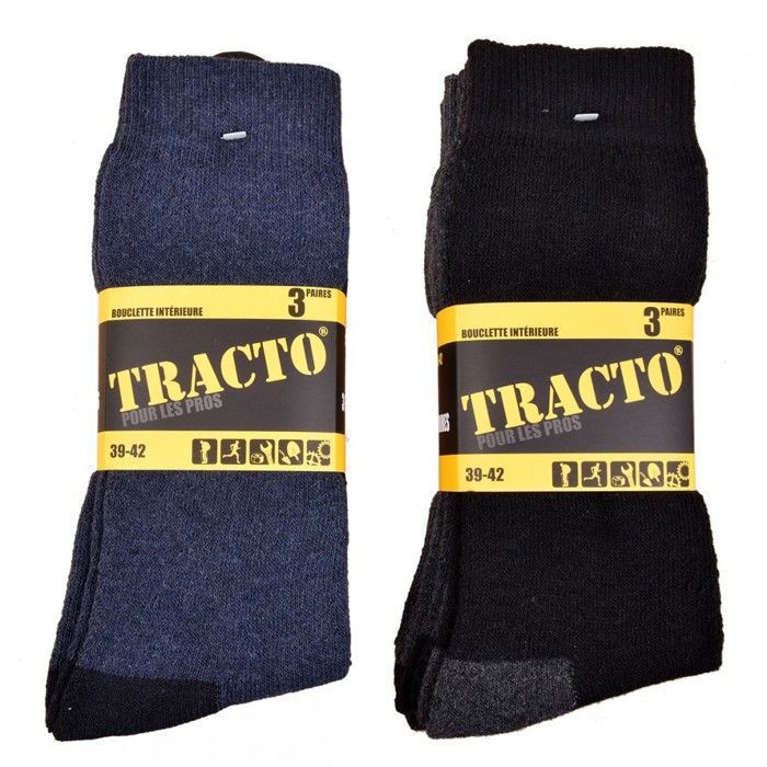 Chaussettes de Travail TRACTO OZABI Homme Resistance et Qualite Pack de 6 Paires Assorties
