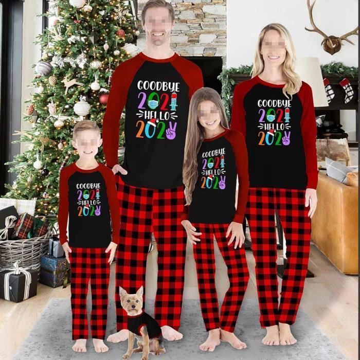 Pyjama de Noel Assorti pour Famille Vetements de Nuit de Noel Pyjamas a Deux Pieces Set pour Mere Pere Enfants Bebe Enfant C Enfant c Cdiscount Pret a Porter