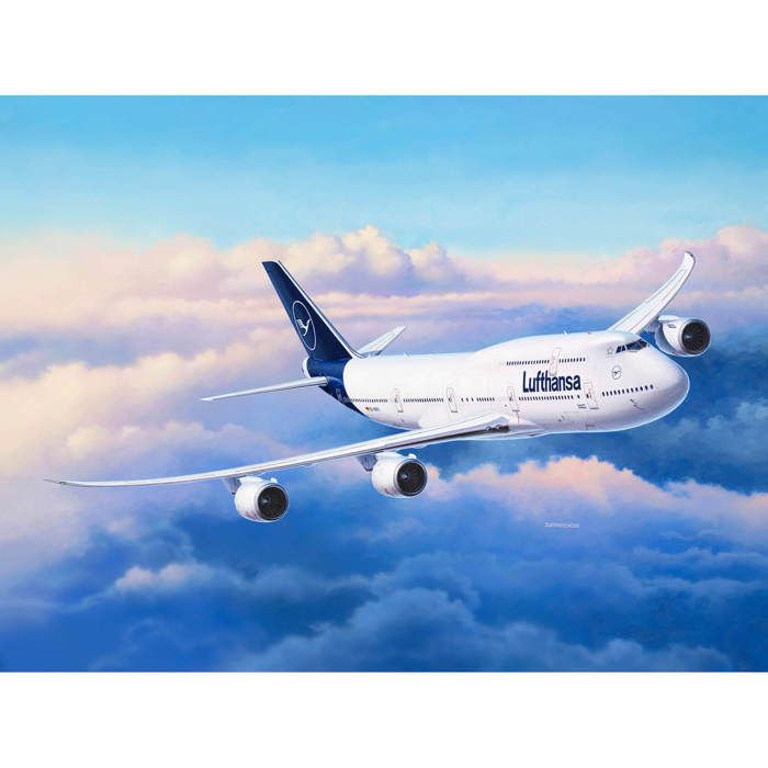Revell Boeing 747-8 Lufthansa Nouvelle Livrée – Maquette 192 Pièces – Échelle 1/144 – Niveau Expert 5/5 – Dès 14 Ans – Collectionneur