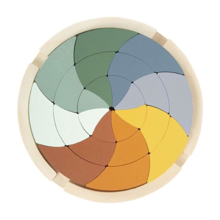 Puzzle Mathématique En Bois à Roue Rotative – 20 Cm, 50 Combinaisons, Entraînement Cérébral Pour Adultes