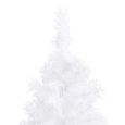 (329170) Sapin de Noël artificiel d'angle Blanc 210 cm PVC SWT-2