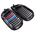 Ywei NEUFU 2x Calandre Grille Avant M-Color Noir Brillant Pour BMW E46 4 Door 3 Series 02-05-2