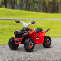 HOMCOM Quad électrique Pour Enfants Véhicule à Batterie 6V Avec Marche Avant Et Arriere 70l X 41 5l X 48 5h Cm Rouge~1mpscv4qg5000