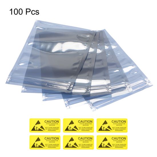 Lot De 25 Sacs Antistatiques 11x15cm Sourcing Map - Protection Stockage Composants Électroniques HDD SSD Carte Graphique