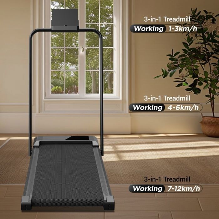 Rattantree - 4 en 1 Tapis de course pliable - Inclinaison Manuelle 15 % - Vitesse 1-12 Km/h - Moteur 3,0 CV - Écran LED - Charge max 150 kg - Dimensions 114x60x99 cm - avec connexion APP/Bluetooth Rattantree - 4 en 1 Tapis de course pliable - Inclinaison Manuelle 15 % - Vitesse 1-12 Km/h - Moteur 3,0 CV - Écran LED - Charge max 150 kg - Dimensions 114x60x99 cm - avec connexion APP/Bluetooth