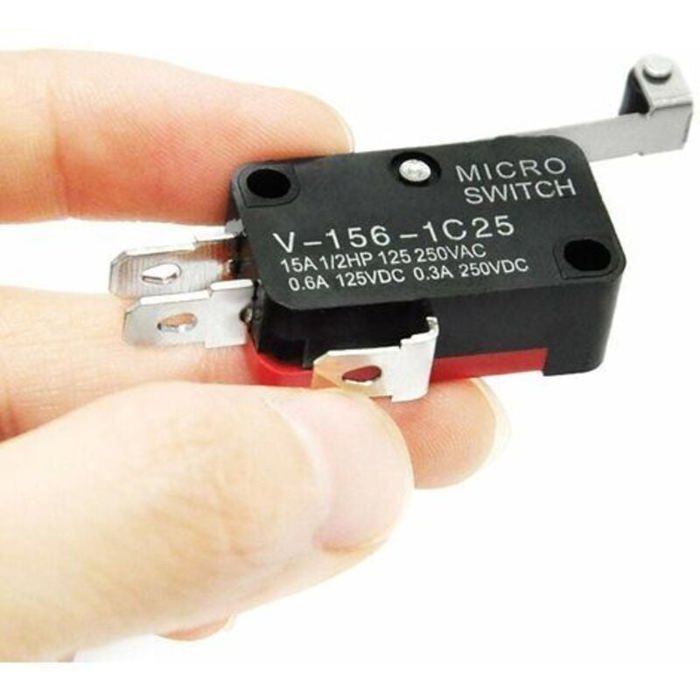 VISSQH Lot 20 Micro Interrupteurs Fin De Course SPDT – 3 Broches, Levier Galet, 5A 125V, Pour Arduino Et Électronique
