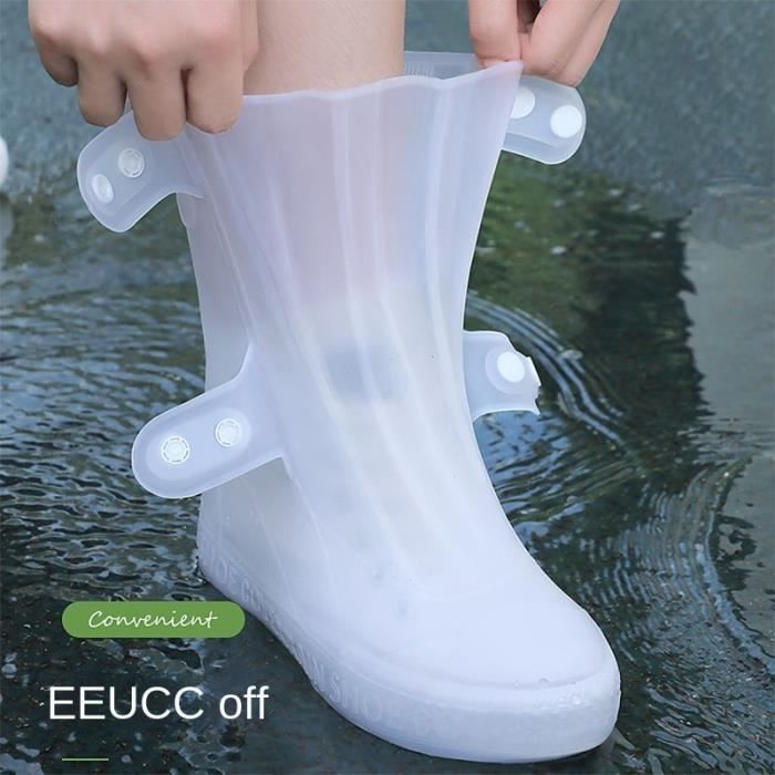 Blanc - XL - Couvre-chaussures imperméables pour bottes de pluie, Semelles  antidérapantes en caoutchouc réuti - Cdiscount
