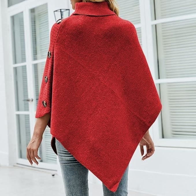 Poncho rouge sale femme