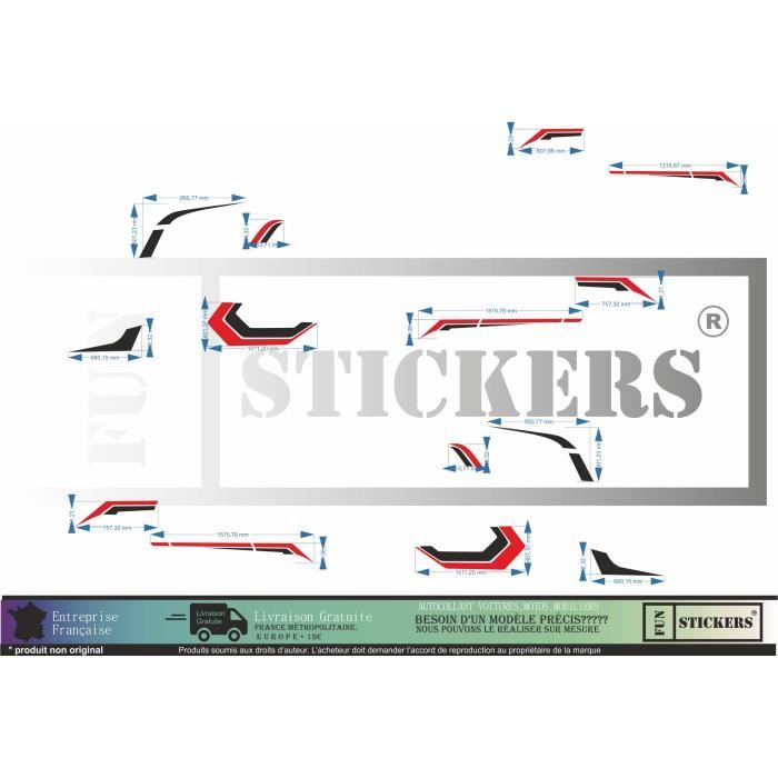 Motoking Bandes Décoratives, Bleu Brillant, 6 Mm Largeur, 10