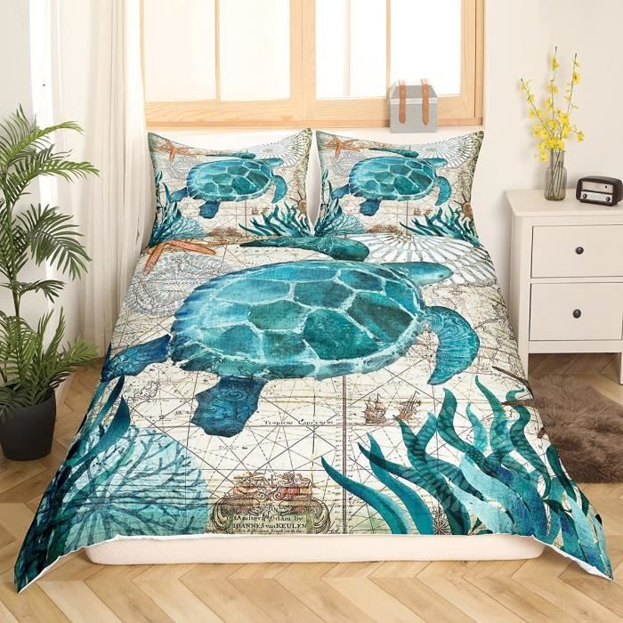 Odot Parure Drap Housse, Drap Plat et Taie d'oreiller - Motif Tortue de Mer Draps Housses avec Bonnet 40cm, pour Adultes Enfant, Lit 1~2 Personnes ( Dauphin de Dessin animé,135x200cm-4 Pieces Odot Parure Drap Housse, Drap Plat et Taie d'oreiller - Motif Tortue de Mer Draps Housses avec Bonnet 40cm, pour Adultes Enfant, Lit 1~2 Personnes ( Dauphin de Dessin animé,135x200cm-4 Pieces
