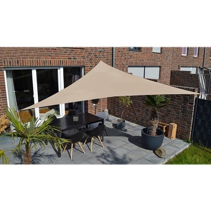 Voile D'ombrage Triangulaire Imperméable Hitopin - 2x2x2 M, Protection UV 95% - Pour Jardin, Terrasse, Piscine - 12