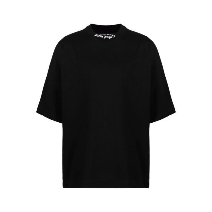Tshirt Palm Angels Homme 100 Coton Manches Courtes Logo Imprime Noir Cdiscount Pret a Porter