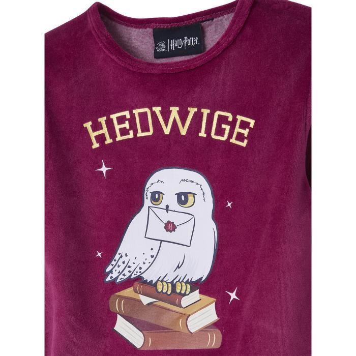 VERTBAUDET Pyjama fille en velours Harry Potter Framboise Marine