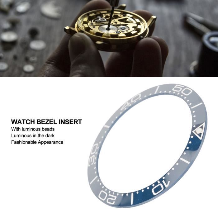 Operitacx Insert De Lunette pour Montre Vintage Remplacement Alliage Aluminium Détachées Et Accessoires De Montre