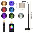 Lampadaire, lampadaire salon, avec Télécommande RGB, Téléphone Portable Bluetooth Dimmable（Ampoule Incluse）-3