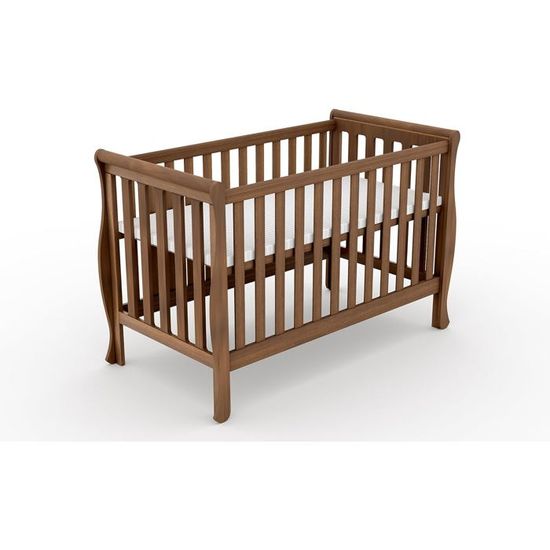 Lit Bébé 120x60cm Avec Tiroir Couleur Et Barrière De Sécurité Chêne AMELIE Lit Barreaux Amovible