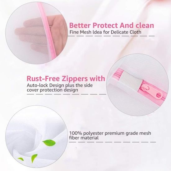 PAEFIU Sacs à Linge Sac à Lavage du Linge à Mailles Réutilisation Filet à Linge Sacs en Tissu pour la lessive S*5 Paquet de 5 spécialement conçus pour Vos linges sensibles ou de qualité PAEFIU Sacs à Linge Sac à Lavage du Linge à Mailles Réutilisation Filet à Linge Sacs en Tissu pour la lessive S*5 Paquet de 5 spécialement conçus pour Vos linges sensibles ou de qualité