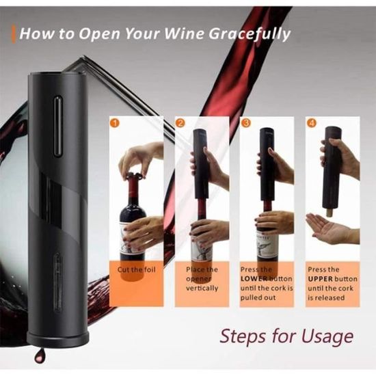 TIRE-BOUCHON,Rechargeable Set B--Ouvre Bouteille électrique