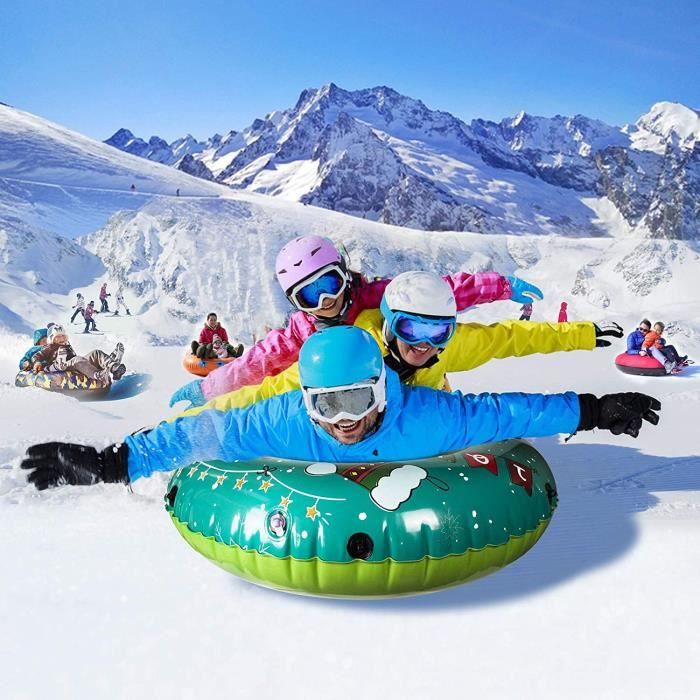 Luge Gonflable Neige 3 Personnes Snow Tube avec Poignées, Anti-Rayures,  Résistant au Gel Idéal pour Les Loisirs d'hiver en Plein Air : :  Sports et Loisirs