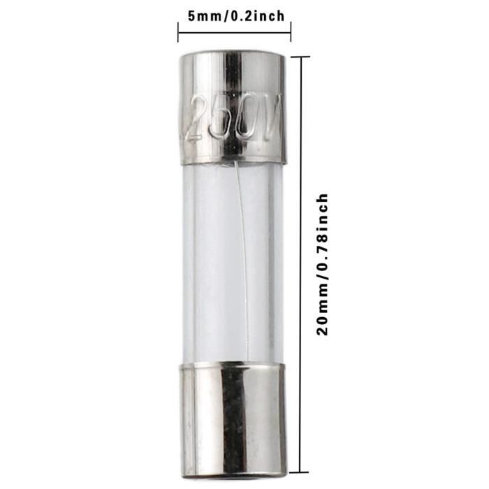 Boîte De 10 Fusibles Rapides Verre 315mA/250VAC - Taille 5x20mm, Pour Appareils électroniques, électroménager